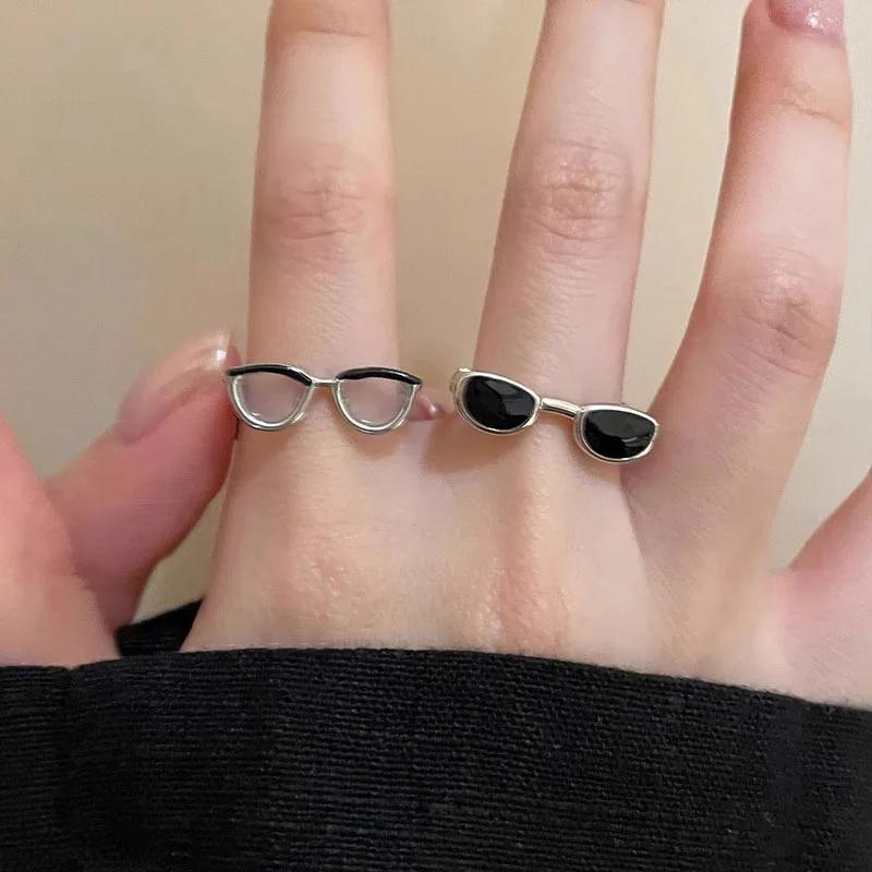 Adjustable Opening Ring, Women'S Glasses Ring, Stackable Design For Personalized Jewelry Accessories