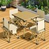 Outdoor Portable Folding Table & Chair Set with Storage Bag - Lightweight Alloy Camping Furniture