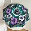 1pc Wolf Moon Floral Mandala Umbrella with Plastic Handle,Suitable for All Seasons Home Travel Outdoor UmbrellaDD1622