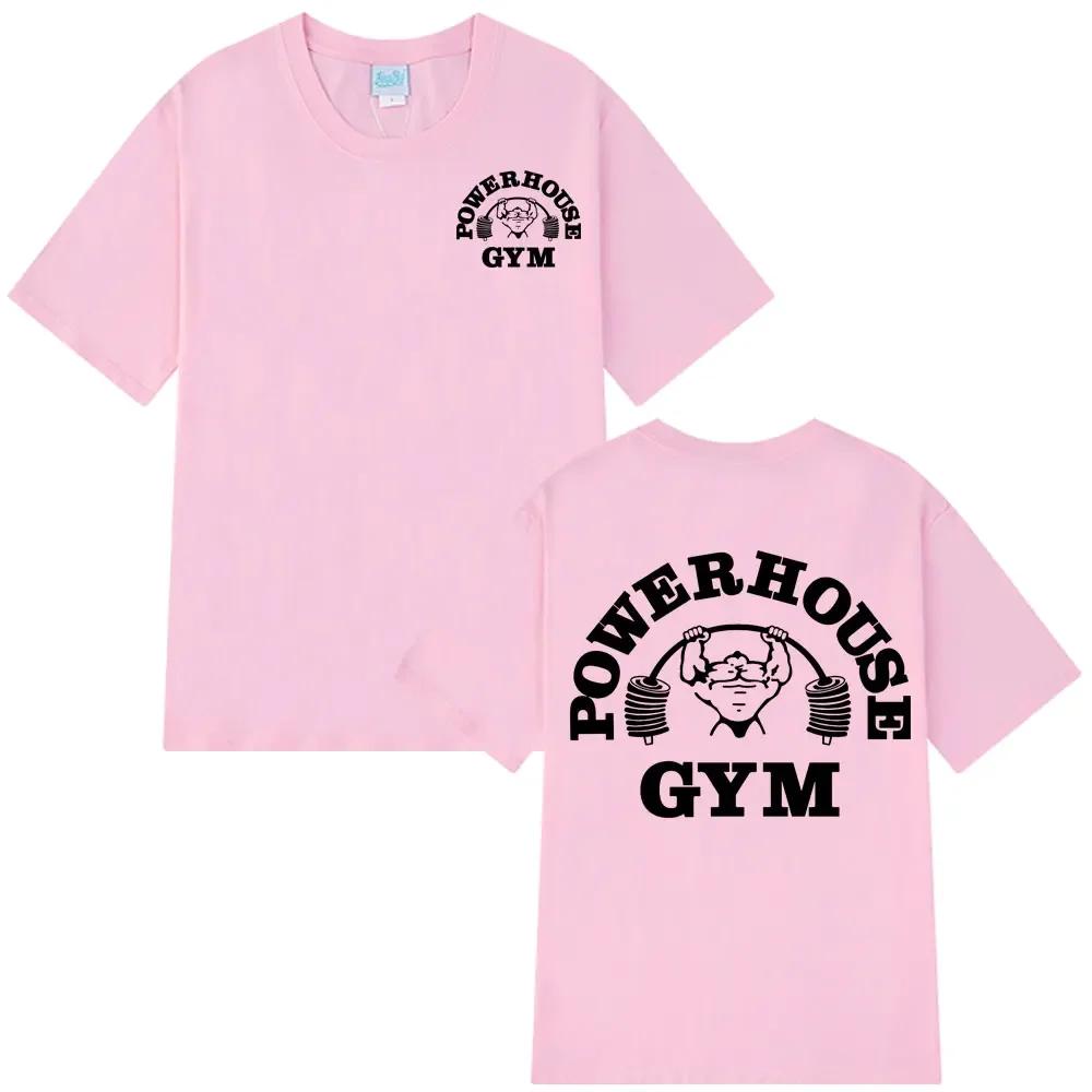 Powerhouse Gym Logo Graphic T Shirts Unisex Wounisex Olympia Fitness Short Sleeve Tshirts Summer Pure Cotton Vintage Unisex Tshirt Tops
