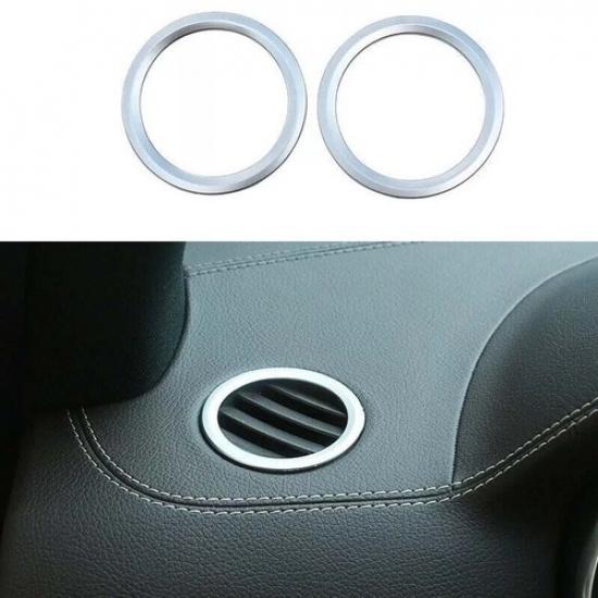 For Benz GLE GLS 16- Car Dashboard Side Outlet Vent Matte Silver Cover Trim