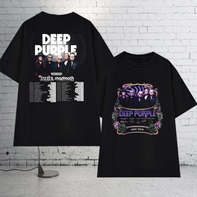 2026 Deep Purple World Tour T-Shirt, Deep Purple Rock Band Shirt Unisex T-Shirt M