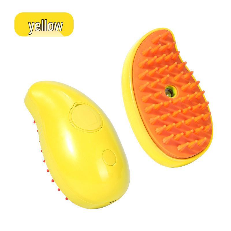Electric One-Button Pet Spray Comb: Anti-Flyaway Steam Brush for Dogs & Cats