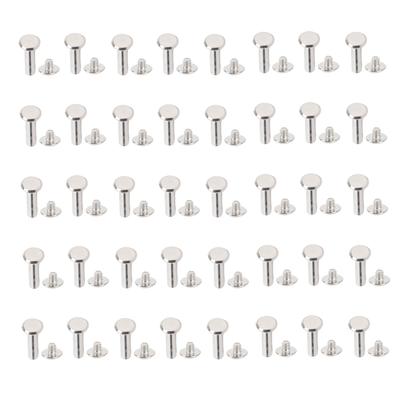40 Σετ Επίπεδη Κεφαλή Κατακλεψύδρας M4 5x20x9.5mm Σετ Βιδών Συνδετικού Στύλου από Ανοξείδωτο Ατσάλι για Χειροτεχνίες