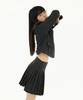 Mileko Diagonal Two Button Pleats Sk Charcoal