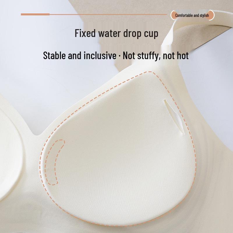 Women's Seamless Push-Up Bra with Side Support, Thin Fixed Cups, and Beautiful Back Design for Full Coverage and Anti-Sagging.