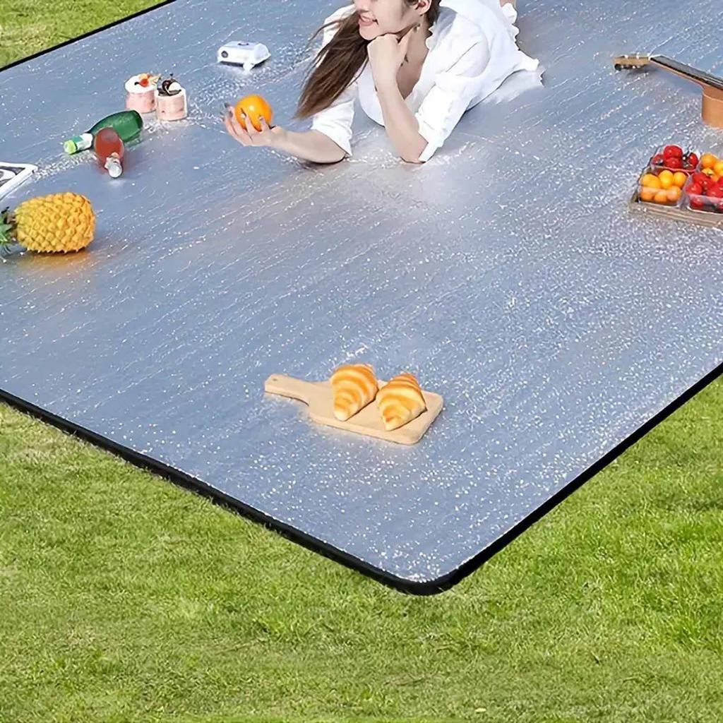 Double-Sided Aluminum Picnic Mat –  Outdoor Blanket, Thick Camping Floor Mat for Beach, , Hiking, Multi-Person Use, Portable Travel Mat