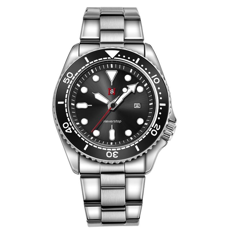 Top Marke Mode Klassische Business Herrenuhr Quarz Uhr Herren Leuchtender Kalender Stahlbanduhr Studentenuhr