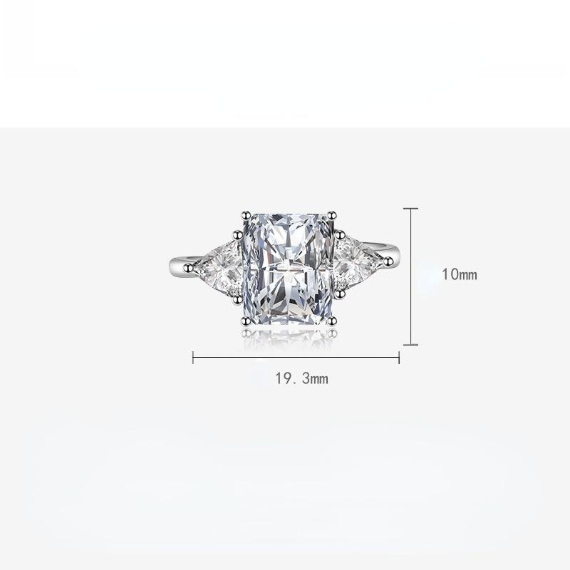 BELLA BOX Opening Resizable Rings For Women Zircon Engagement Party Fine Jewelry Gift