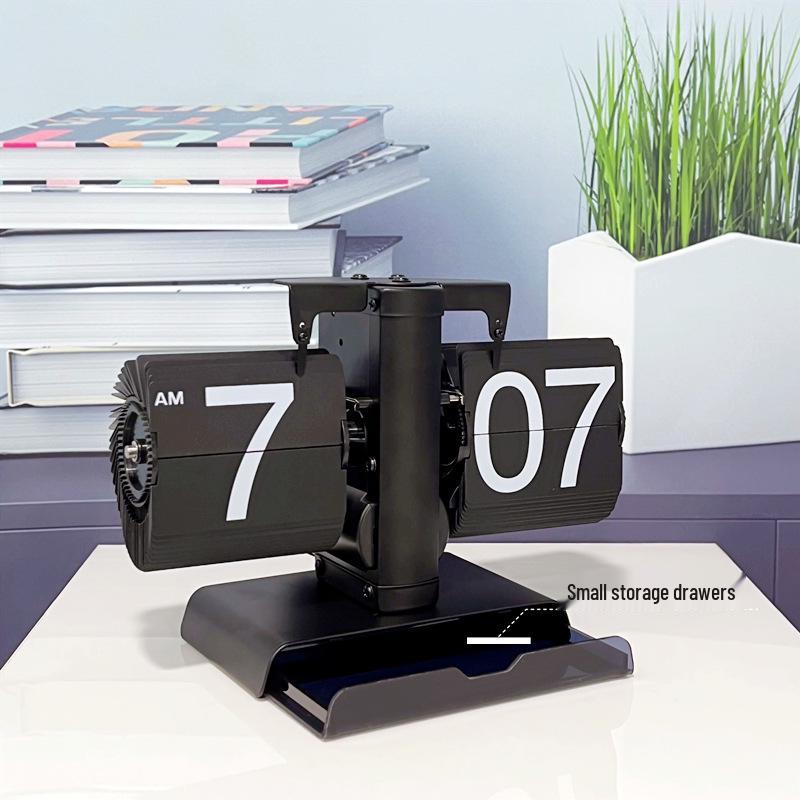 European Retro Flip Clock: Simple Desktop & Wall Design