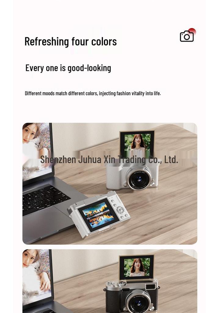 Retro Ultra-Clear Flip Screen CCD Card Camera for Students