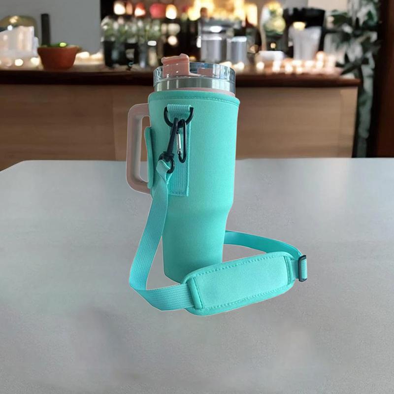 Water Bottle Carrier Bag Compatible With 40Oz Tumbler With Handle, Water Bottle Holder With Adjustable Shoulder Strap
