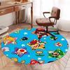 Mario Printed Round Rug Carpet Chair Rug Area Rug Entryway Doormats,for Office Chair Living Room Bedroom Kitchen Room.