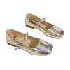 Autumn New Mary Jane Shoes Flat Bottom Square Head Fashion Temperament Women's Shoes Not Tired Shallow Mouth Single Shoes
