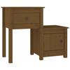 Bedside Table - Maison Exclusive - Solid Pine Wood - Honey Brown - 1 Drawer and Door 79.5x38x65.5 Cm