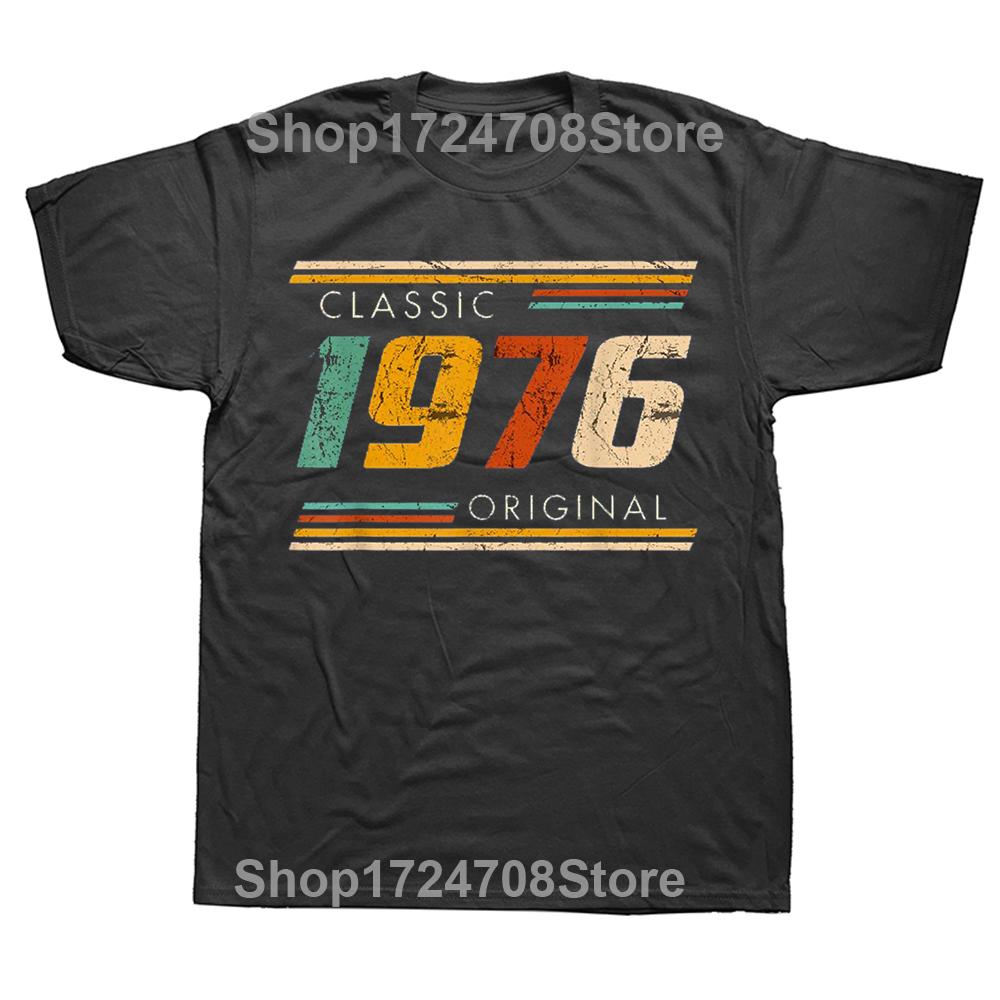 Lustige Made In 1976 Alle Originalteile T-Shirts Baumwolle Streetwear Kurzarm Geburtstagsgeschenke Sommerstil T-Shirt Herrenbekleidung