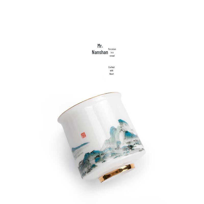 Qianli Jiangshan Ceramic Teacup Pair