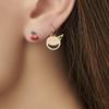 Heart Trendy Geometric Eyes Earrings Alloy Material Fashionable Statement Jewelry