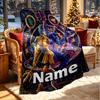 Custom Name Personalized Saint Seiya Print Blanket, Home Decor, Bedroom, Sofa, Camping, Couch, Gifts for Birthday Christmas