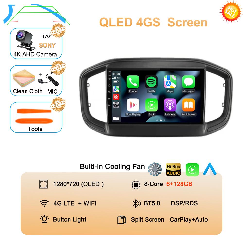 Android 14 Auto Carplay For Fiat Strada 2020 2021 2022 Car Radio Multimedia Video Player GPS Navigation Stereo 360 Camera WIFI