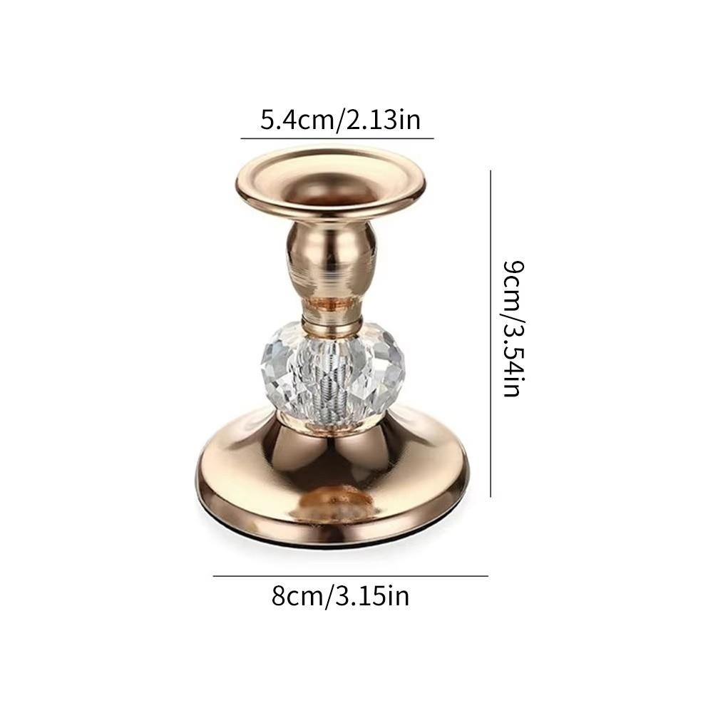 For Candle Light Dinner Table Candle Holders Metal Crystal Candle Stand Wedding Party