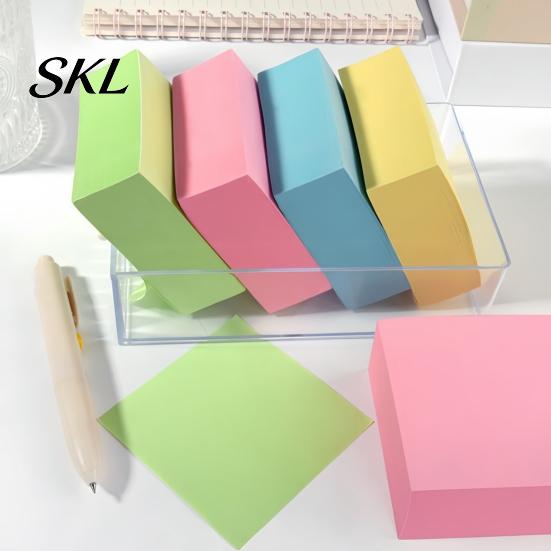 Simple Stick Notes Notes, 3x3in Self-Stick Note Pads, 300 Sheets Adhesive School Paper Memo Pads for Reminder, Office, Supplies Desktop Decoration