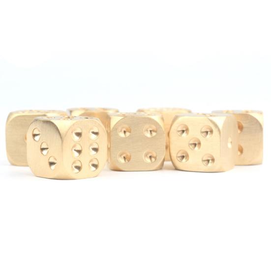 5 Stück 15x15mm Polyedrische Würfel aus massivem Messing Club Bar Spiel Brettspiel Partyzubehör Verkaufsartikel