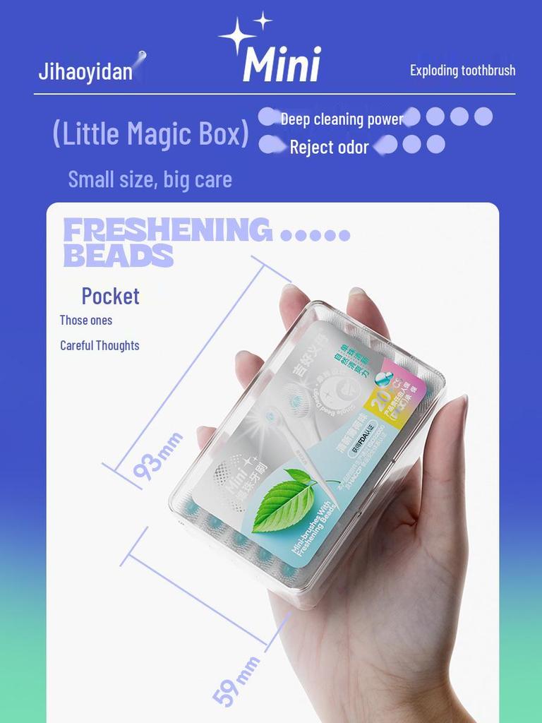 Disposable Adult Toothbrush with Burst Beads for Stain Removal - Travel-Friendly and Popular On TikTok