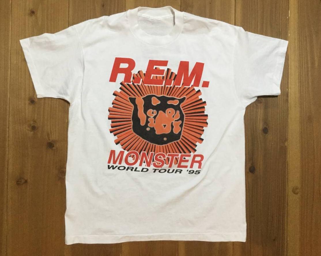 Vtg REM Band World Tour 95 Cotton White Full Size Unisex Shirt CM176 S