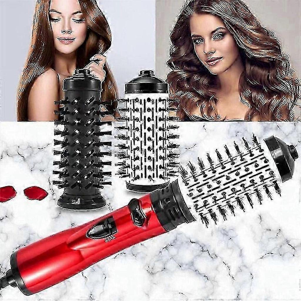 3-in-1 Hot Air Styler & 360 Rotating Hair Dryer - Curling & Straightening Brush with Ionic Technology for Frizz Control-CD6