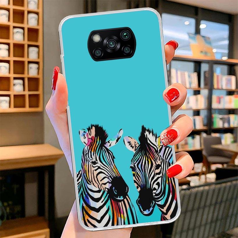 Zebra Stripe Black White Cover Phone Case For Xiaomi Poco F7 Ultra X7 X6 X5 Pro M7 Redmi 15C 15 13C 13 12C 12 10C 10 9A 9C 9T 9