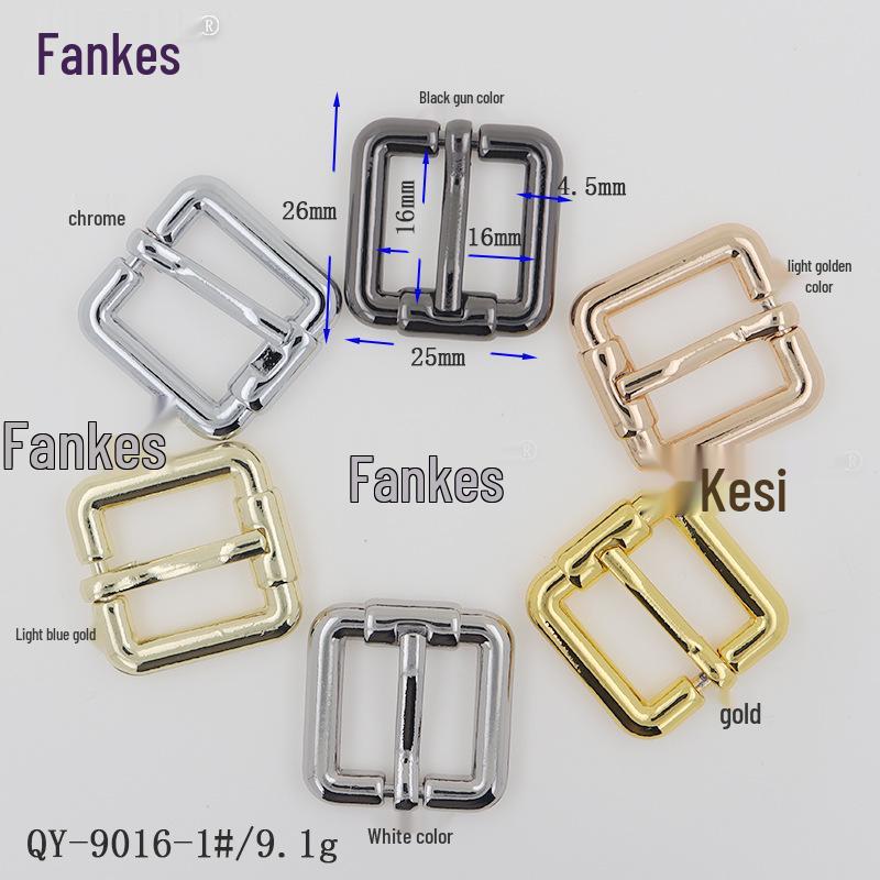 In Stock: Gold Die-Cast 5-Point Needle-Through Buckle for Luggage, Shoes, Belts, and Bags