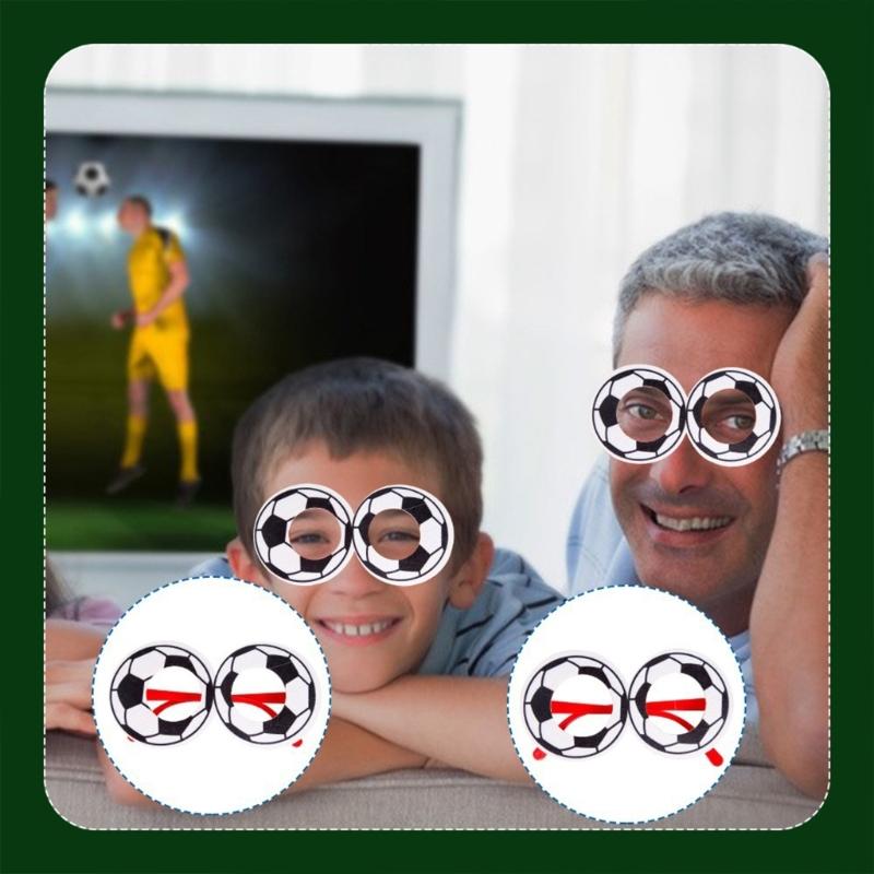 European Cup Party Glasses Football Glasses Frame Football Eyeglasses for Teen Adult Party Decoration and Sports Event