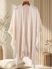 Knitted shawl with cheongsam with tassel antique fairy new Chinese cardigan white 1011 new autumn