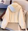 Petite Loose Hooded Windbreaker Jacket for Spring/Autumn 2025