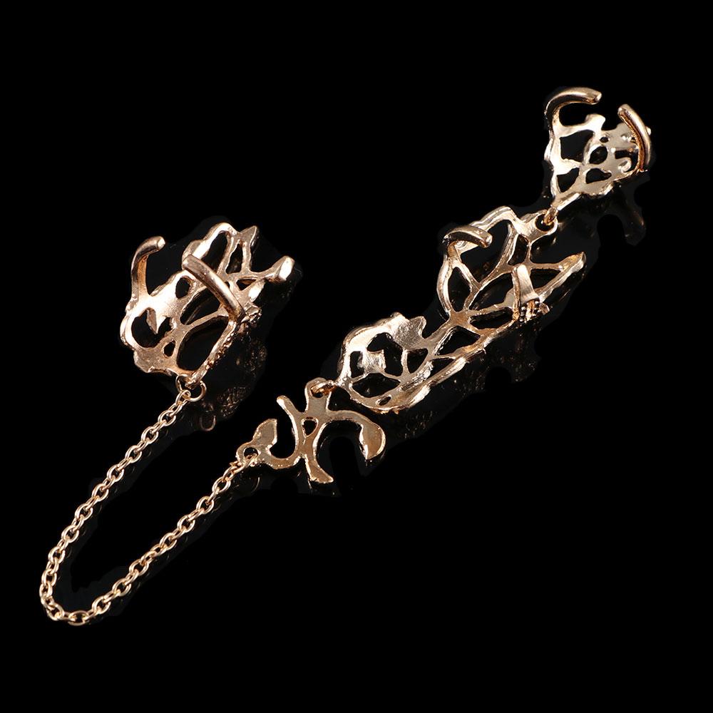 Silver/Gold Punk Armor Double Ring Knuckle Gothic Full Finger