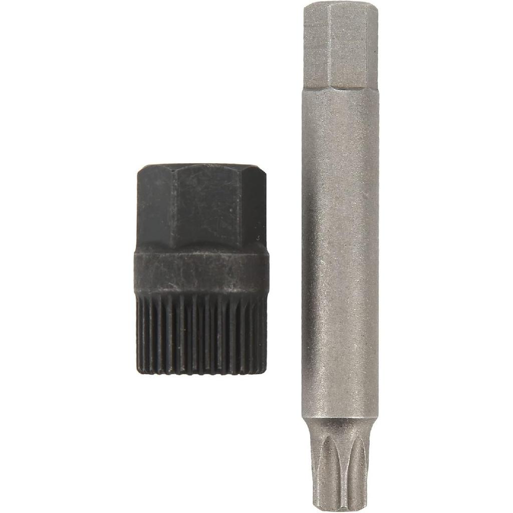 Alternator Pulley Wrench Kit - Efficient Tool for Removing and Replacing Pulleys - Sturdy Steel Material -,- 33 Teeth Spline Socket Drill Bit Puller