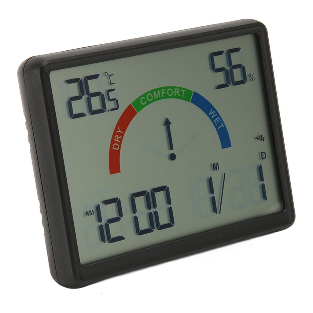 Small Digital Alarm Clock Multifunctional Date Time Temperature Display Big Number LCD Electric