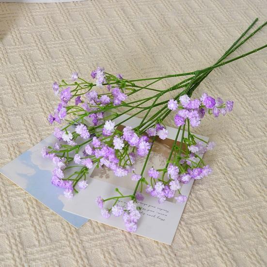 6Pcs 42CM Artificial Babysbreath 3 Fork Realistic Fake Flower Home