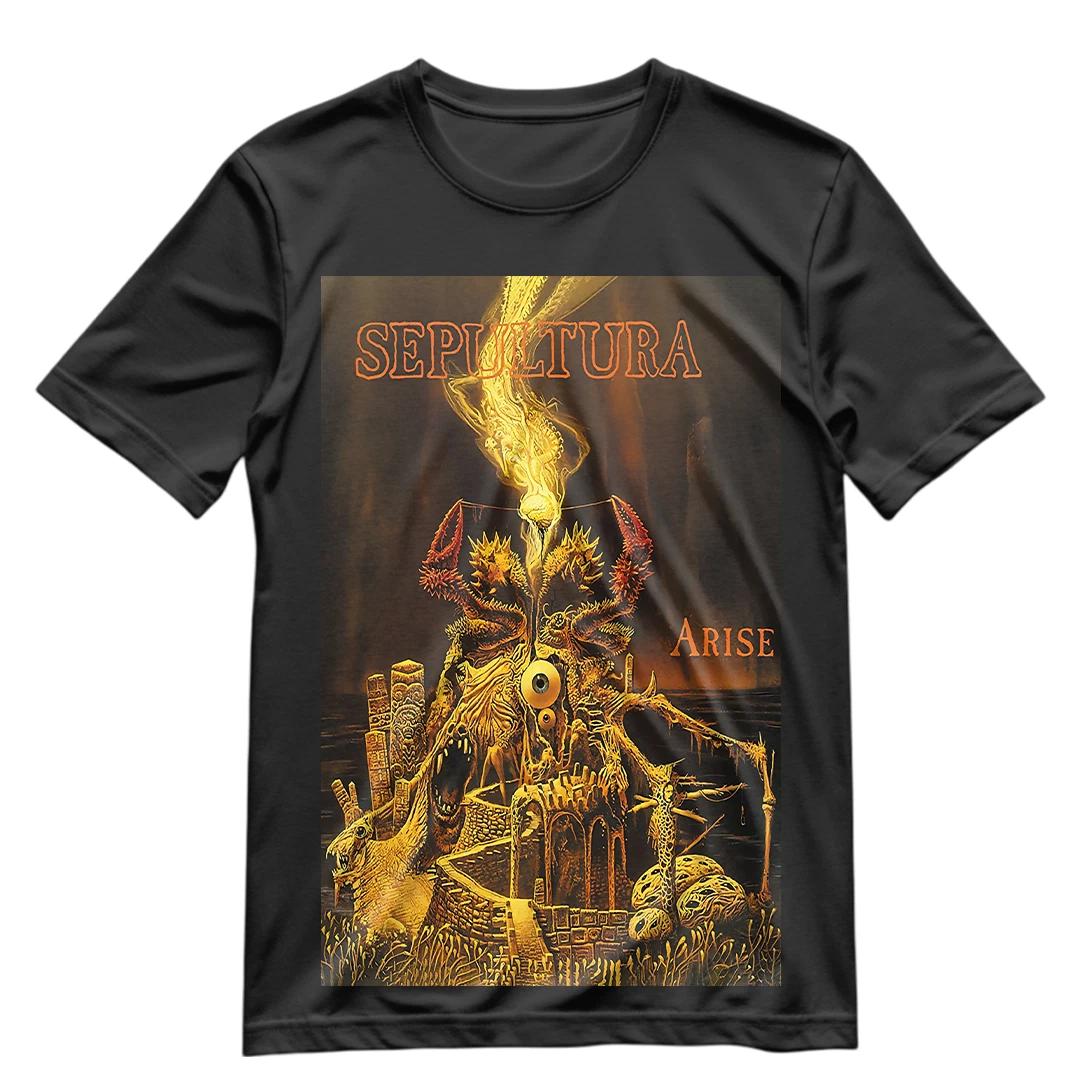 Sepultura T Shirt Vintage Sepultura Band Rise Album Art Shirt Graphic Tee S-XXXL L