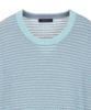 Jilseutyueoteunyuyogmaen Linen Blend Striped Crew Neck Knit - Blue (Jnsw6B409B2)