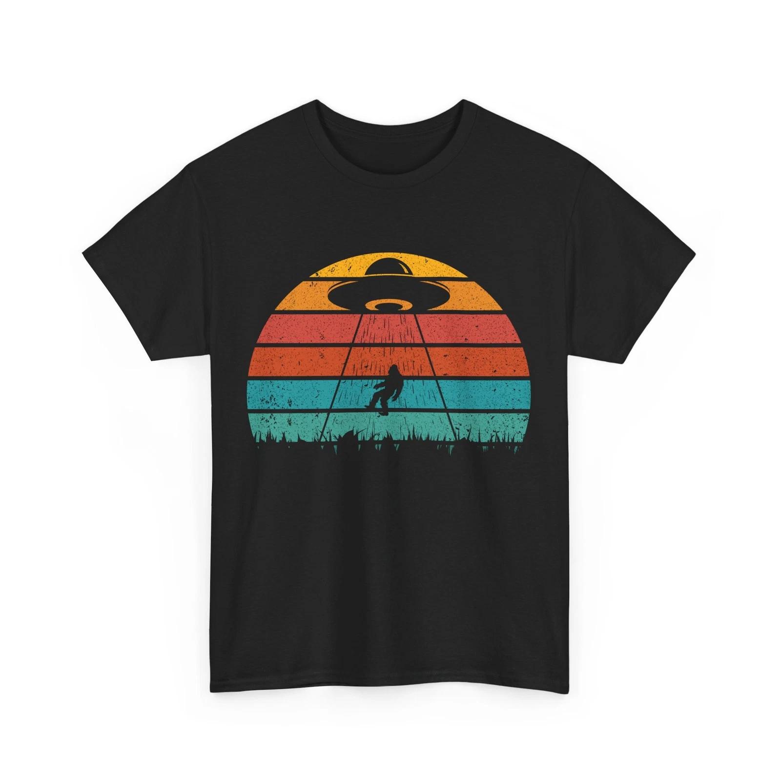 Bigfoot UFO Abduction Funny Sasquatch Space Lovers Vintage T shirt L