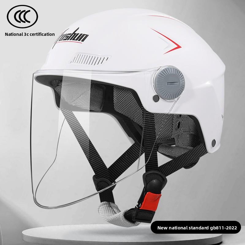 Electric Car Helmet 3c Certified Men and Women Summer Sunscreen Sunshade Breathable Half Helmet Battery Motorcycle Hard Hat