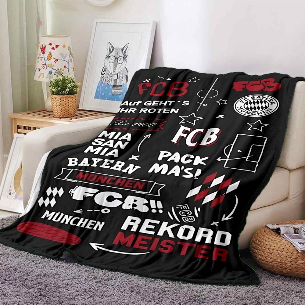 Bayern Munich Crest Blankets Flannel Printed Breathable Warm Throw Blanket for Home Office Bedspreads 0708a119