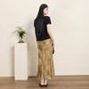 SanCai New Chinese Style Jacquard A-Line Maxi Skirt
