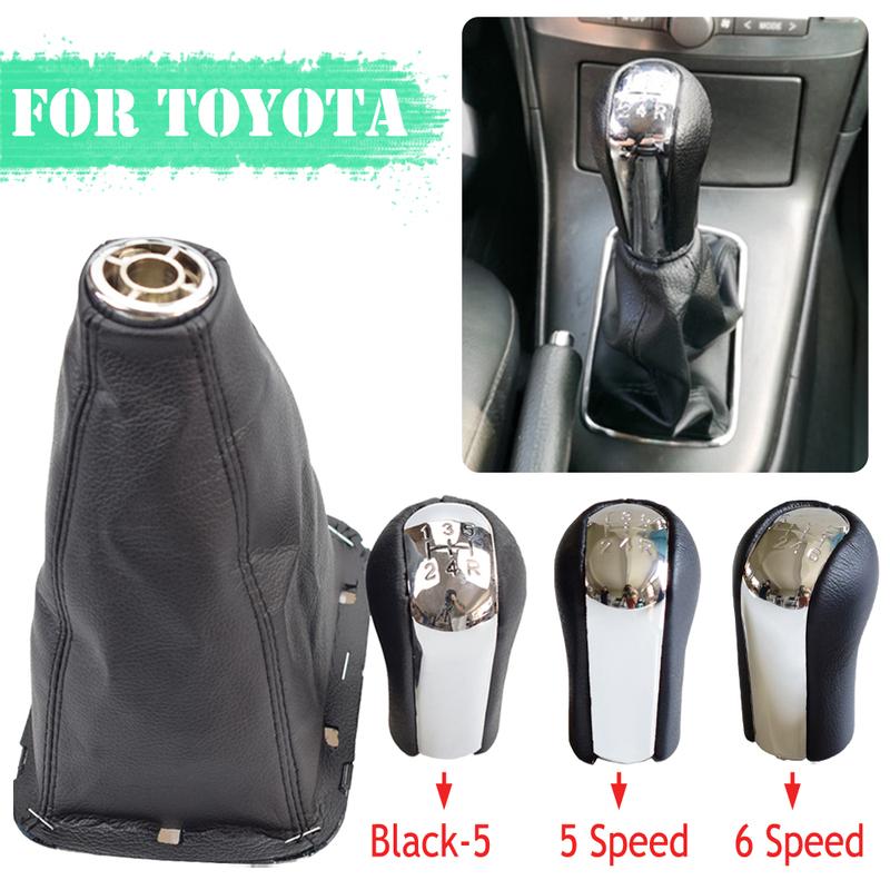 Manuell 5 6-Gang Für Toyota Avensis T25 MK2 II 2003-2009 Auto Schaltknauf Hebel Schalthebel Griff Stiel Manschette Stiefel Abdeckung Hülle