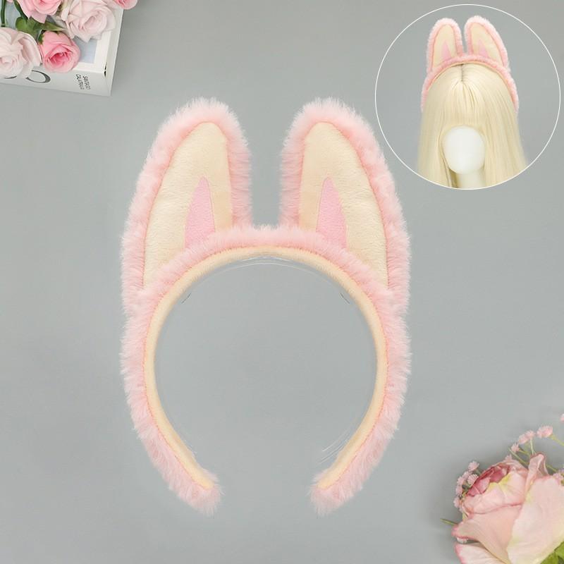 Cute Plush Cartoon Ear Headband Women Men Face Washing Hair Accessory Soft Fuzzy Animal Ears Headwear