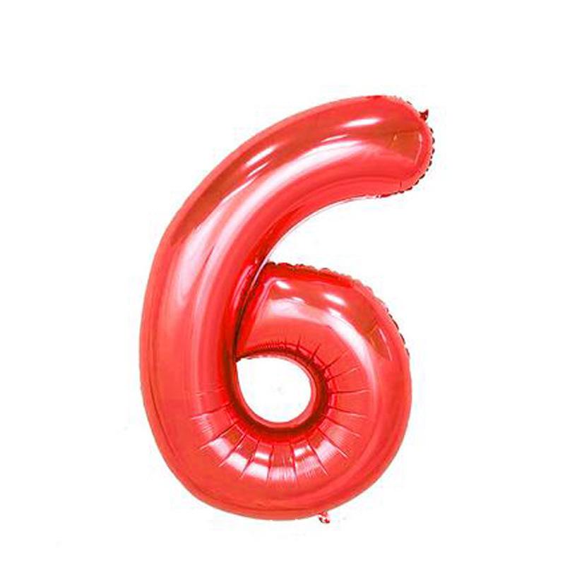 32-Inch Gradient Color Aluminum Foil Number Balloons - US Version