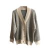 Sweaters Coat Cardigan for Women Winter Thickened Solid Color Loose Long Sleeve Knit Sweaters Coat