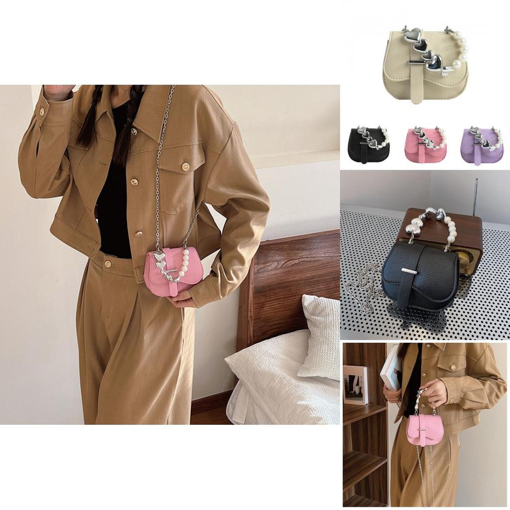 Stylish Minimalist Saddle Bag Women's Cross-border Trend Small Pu Shoulder Bag